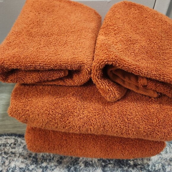 Rust / Burnt Orange Bath Towels (Set of 2) - Picture 1 of 1